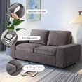 thumbnail image 2 of LEISLAND 71.25" Modern Sofas for Living Room, Small Sofas Couches for Small Spaces, Chenille Loveseat Couch with Solid Wood, Metal, Square Arm and Removable Cover/Easy to Install(Dark Grey), 2 of 6