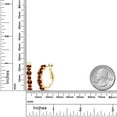 thumbnail image 2 of Gem Stone King 18K Yellow Gold Plated Silver Red Garnet Hoop Earrings for Women (3.86 Cttw, Gemstone January Birthstone, Round 4MM and 3MM), 2 of 4