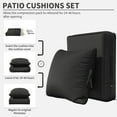 thumbnail image 5 of Kimunuk Outdoor Seat Cushion Set, 22" X 24" X 4" Water-Resistant & Fade-Resistant Patio Furniture Replacement Cushions with Handle and Straps for Sofa Chair, Black, 5 of 7