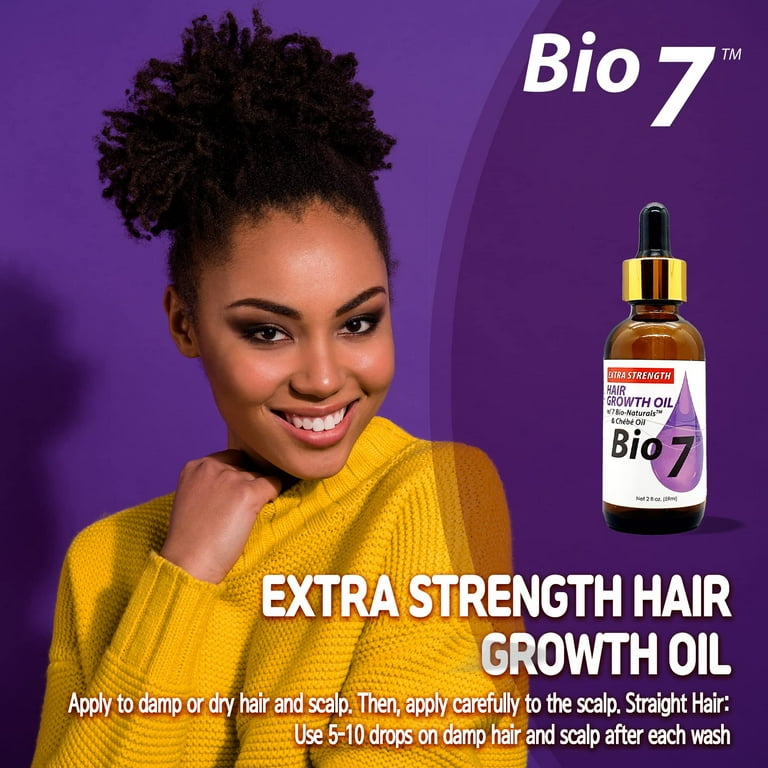 By Natures Bio7 Hair Growth Oil Drops, Extra Strength, 2 fl. oz