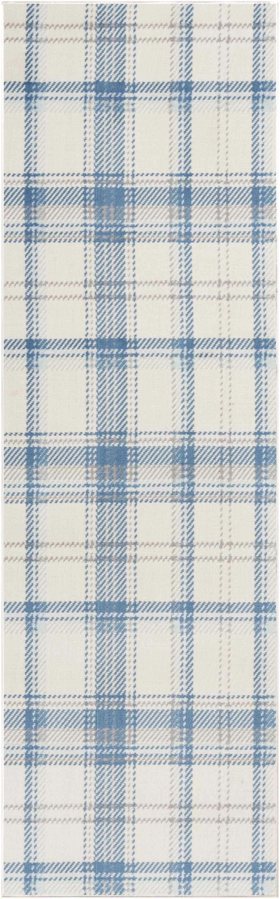 Nourison Grafix Farmhouse Ivory Blue 2'3" x 7'6" Area Rug (2x8)