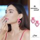 thumbnail image 4 of Pendientes de doble corazón, pendientes colgantes de corazón para mujer, pendientes colgantes de corazón de amor, regalo para el Día de San Valentín y el Día de la Madre - rosa bebé, 4 of 4