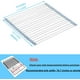 thumbnail image 4 of Escurreplatos enrollable para fregadero, escurridor de platos con ruedas, plegable, de alambre de acero inoxidable, para encimera de cocina, 45 x 30 cm., 4 of 7