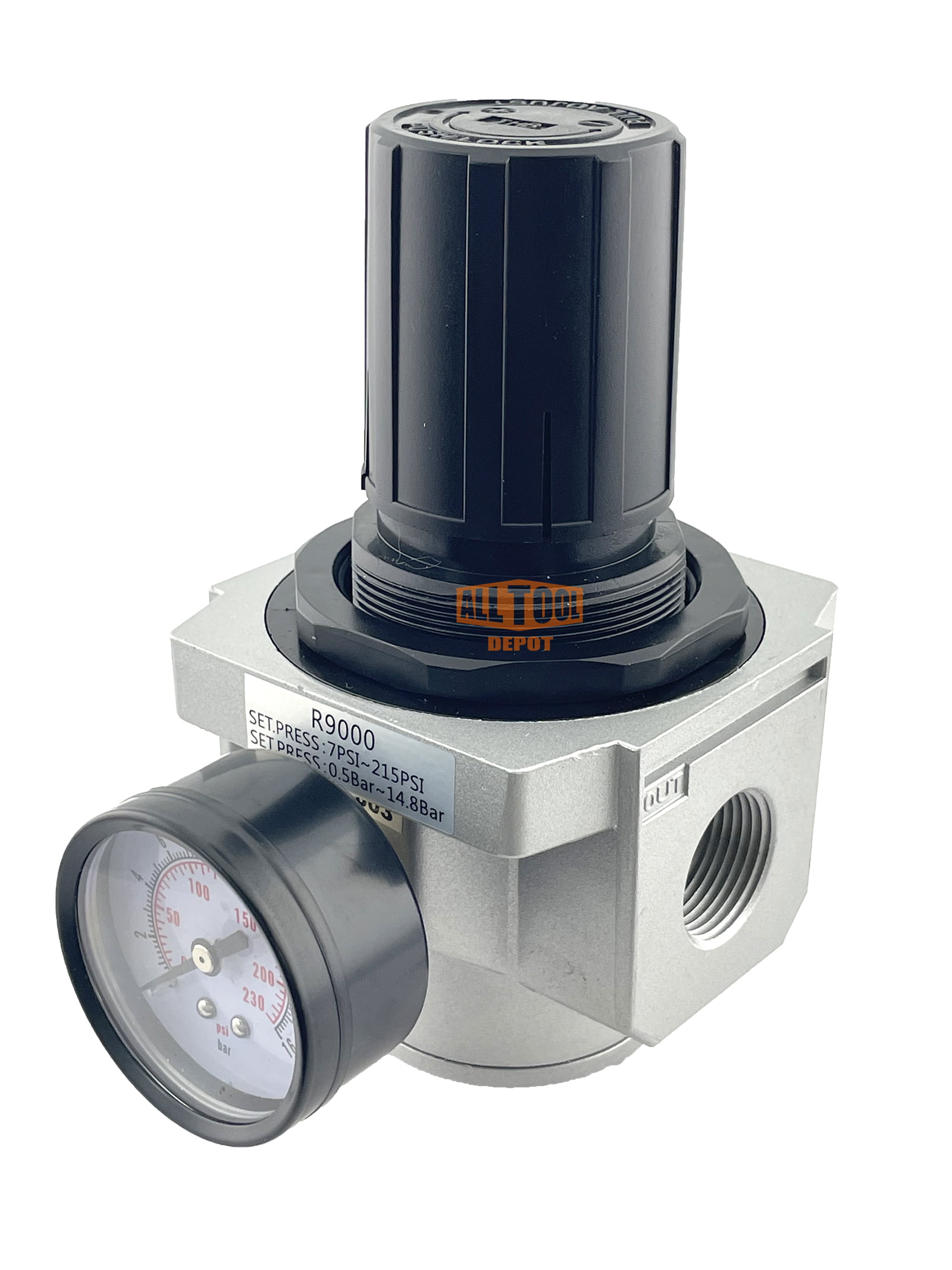 1” NPT SUPER DUTY In-Line Compressed Air Pressure Regulator For Air  Compressor, 7 To 215 PSI Adjustable - Walmart.com
