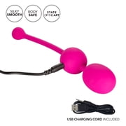 California Exotic Novelties Rechargeable 12-Function Silicone Dual Kegel Ball - Pink