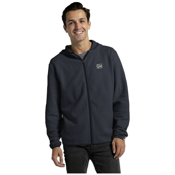 Men's League Collegiate Wear Navy George Washington University Summit Full-Zip Hoodie