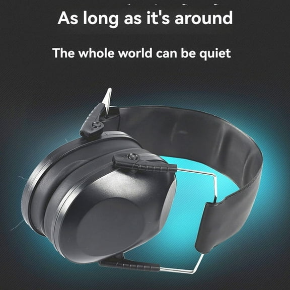 Noise-Canceling Earmuffs for Kids & Adults - Wireless, Adjustable Earmuffs for Workplace Hearing Protection Brown