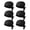 Black, variant on 6Pcs Chef Hat Cap Turbans Tie Back Black
