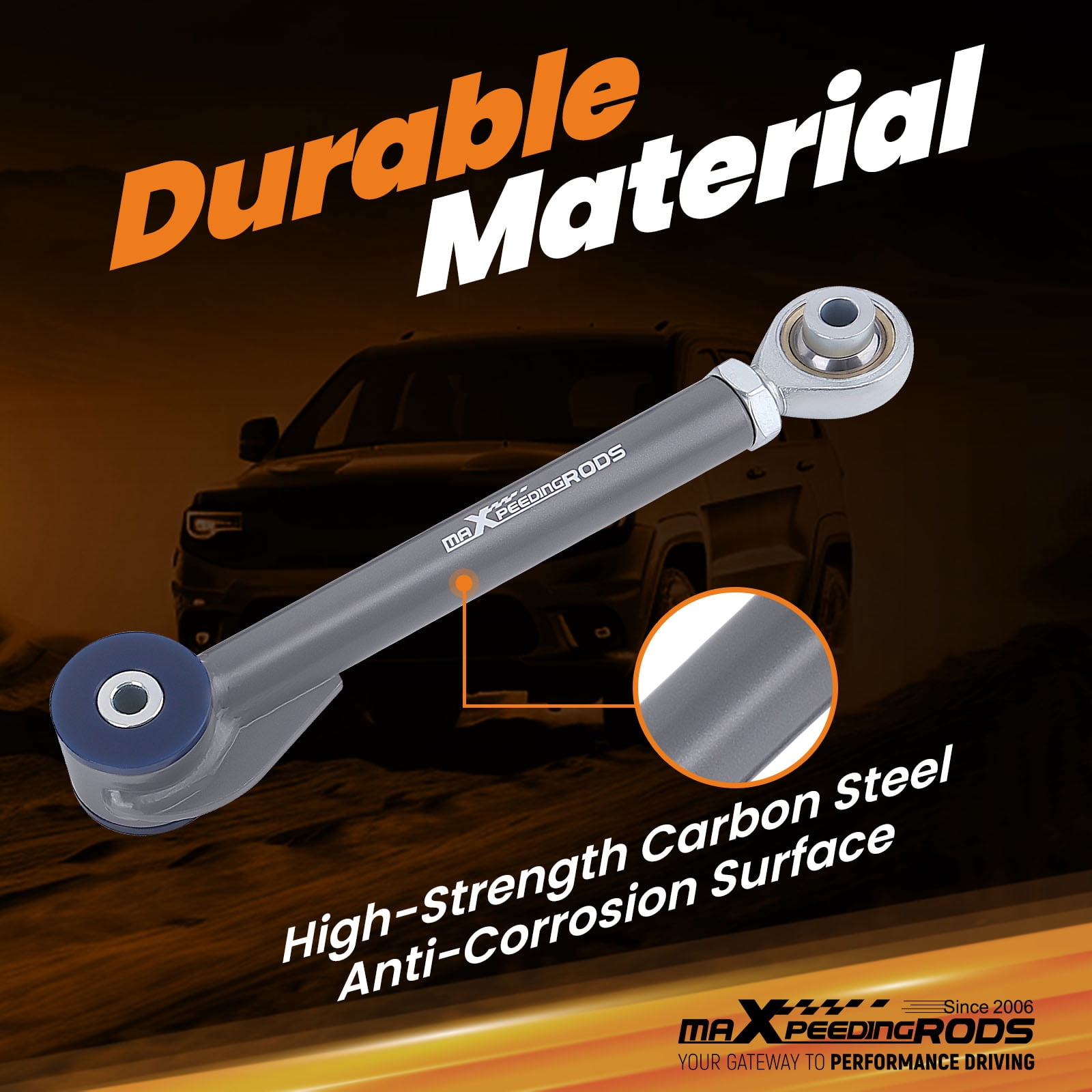 maXpeedingrods Rear Upper & Lower Control Arms + Track Bar 2-4" Leveling Kit for Toyota 4-Runner 1996-2002 2WD 4WD Heavy Duty