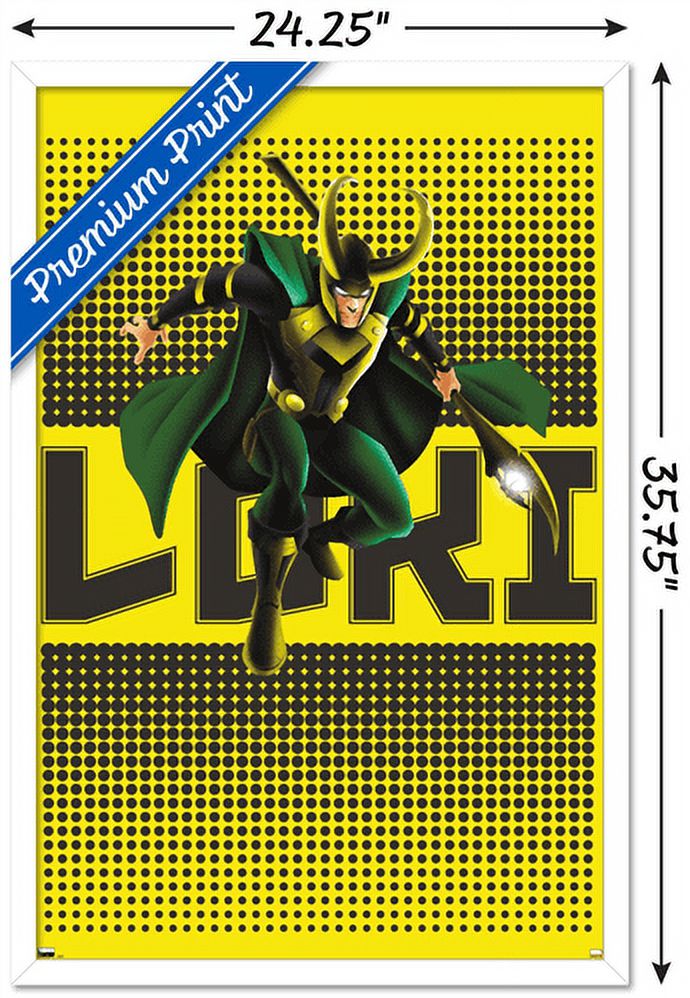 Marvel Shape of a Hero - Loki Wall Poster, 22.375" x 34", Framed