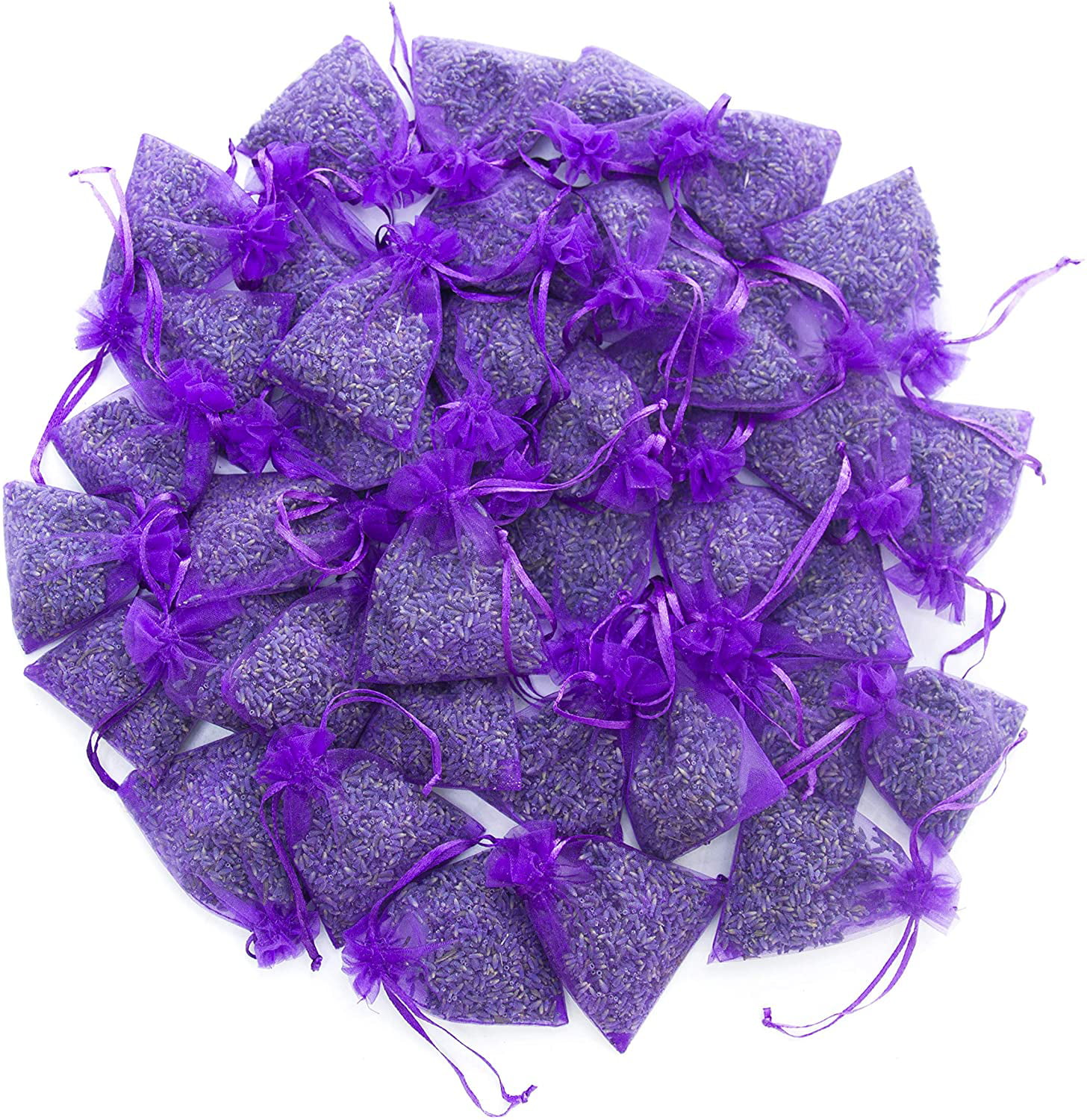 Close up of isolated bagged dried lavender blossom sacs used as moth  repellent in wardrobe for clothes protection, white background Stock Photo  - Alamy