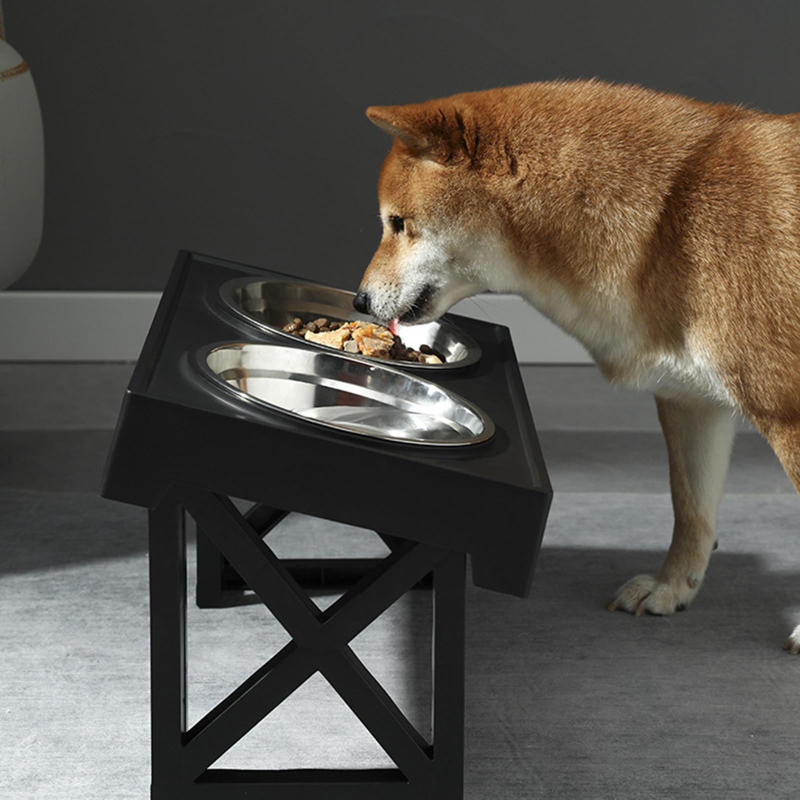 Raised Bowls Removable Feeding Dish Dog Bowls Stand for Kitten Cats Pet Supplies Small Medium Large Dogs Stainless Steel Bowl