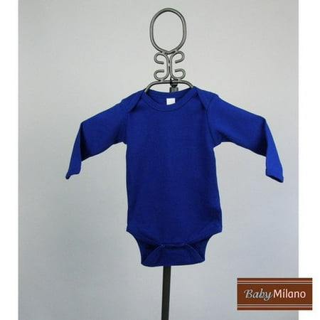 Baby Milano Long Sleeve Infant Bodysuit in Royal Blue