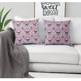 thumbnail image 2 of S4Sassy Blue Cotton Poplin Bird & Magnolia Pillow Case Sofa Cushion Cover Sofa Waist Throw Home Decor 2Pcs-22 x 22, 2 of 5