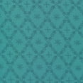 thumbnail image 1 of Teal diamond floral fabric - Cottage organic cotton Perennial Sold by the Quarter Yard, 1 of 3