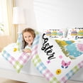 thumbnail image 3 of Erosebridal Kawaii Easter Egg Kids 7-Piece Bedding Comforter Set,Colorful Flowers Cute Floral King Bedding Sets For Girls Reversible, 3 of 7