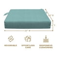 thumbnail image 4 of Textured Solid Coastal Blue Premium Dining Seat Cushion (2-Pack), 4 of 8