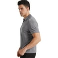 thumbnail image 2 of YUSHOW Men's Polo-Shirt Short Sleeve Performance Moisture Wicking Dry Fit Golf Shirts for Men Gray,2XL, 2 of 8