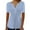 Light Blue, variant on Ladies Slim Fit Henley Casual Tunic Tops, Notched V Neck Short Sleeve Half Button Placket Pleated Front Soft Stretchy Daily Wear Blouse, Red XL