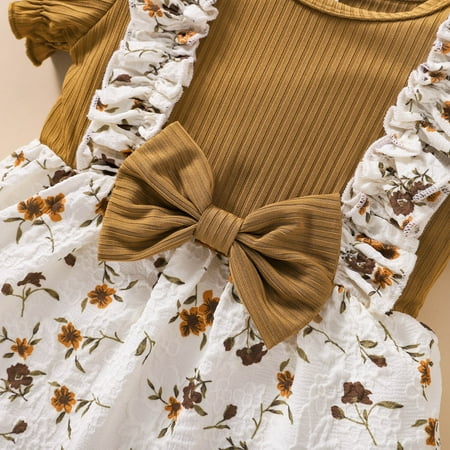 

TOWED22 Bubble Romper Baby Girl Newborn Baby Girl Boy Thanksgiving Outfit Long Sleeve Turkey Romper Sweatshirt Pullover Oversized Sweater Tops Brown