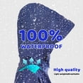 thumbnail image 7 of Bocaoying Reusable Rain Ponchos for Adults, Waterproof Raincoat Hooded with Pockets and Zipper, Unisex Rain Ponchos for Women Men Walking Cycling Hiking, Large Size, Yellow/Blue, Thickened, 7 of 7