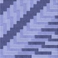 thumbnail image 1 of Ahgly Tapis d'Intérieur Lavable en Machine Carré Transitionnel Bleu Ardoise, 5 Pieds Carré, 1 of 7