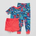 thumbnail image 3 of Centric Brands Sesame Street Boys' 3-Piece Pajama Set, Elmo & Cookie Monster Short Sleeve Shirt, Shorts & Pants, Sizes 4-10, 3 of 4