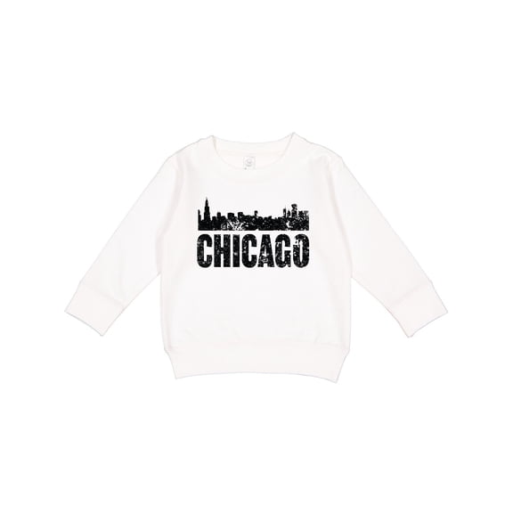 Inktastic Chicago Skyline Grunge Toddler Sweatshirt