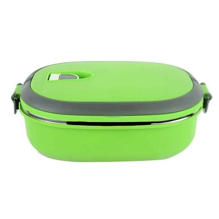 Single/Two Layers Rectangle Stainless Steel Lunch Box Insulated Thermos Bento School Student Children Food