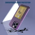 thumbnail image 5 of Dteck iPhone 14 Pro Max Clear Case with Card Holder, Slin Fit Hybrid TPU PC Anti-Yellowing Transparent Wallet Case for iPhone 14 Pro Max,Purple, 5 of 7