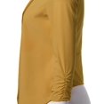 thumbnail image 4 of FashionOutfit Women's Solid Lightweight Open Front Shirring Sleeve Blazer, 4 of 5