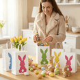 thumbnail image 7 of 20 Pack Easter Gift Bags , Easter Bunny Gift Bags, 120g Kraft Paper Stylish Handbags, 8.31"×6"×3.1" Holiday Gift Wrapping Bags, 7 of 7