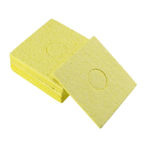 Soldering Sponge 60mm x  60mm for Iron Tips Cleaner, Yellow 10 pcs