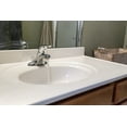 thumbnail image 3 of Design House 522201 Cultured Marble Single Faucet Hole Vanity Top 37", Solid White, 3 of 21