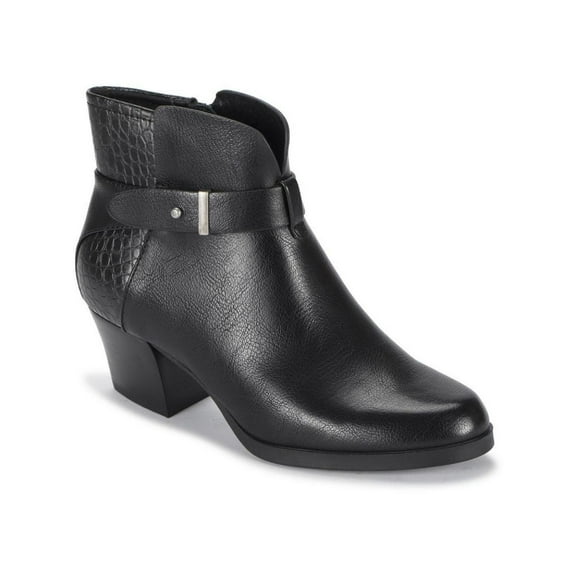 Baretraps Womens Lane Faux Leather Snake Print Ankle Boots