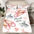 thumbnail image 2 of Feelyou Ballet Princess Girl Bed Sheets, Pink Shose Bowknot King Sheets, 4-Piece, 2 of 7