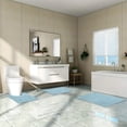 thumbnail image 6 of JingChun Bathroom Rugs Set 3 Piece Shaggy Bath Mats,Soft Absorbent Bath Rugs and U-Shaped Contour Toilet Rug with Non Slip Backing,Microfiber Bathroom Mat,Thick Floor Mat, 6 of 8