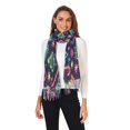 thumbnail image 2 of FORMRS Womens Scarf Winter Soft Long Big Warm Shawls Wrap Tassel Scarves, Neon Christmas, 2 of 9