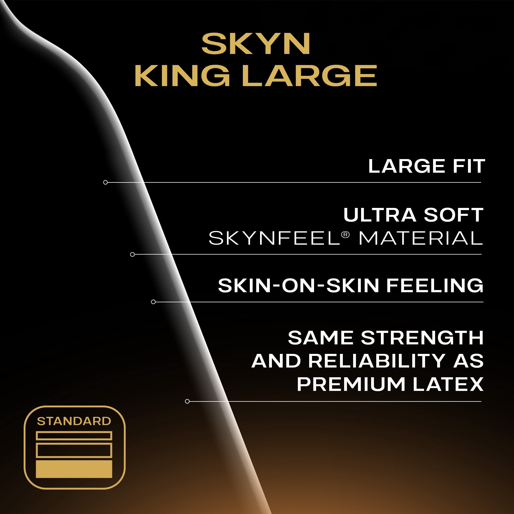 SKYN King Large Non-Latex Condoms, 36 Count – Comfortable Fit