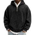 thumbnail image 6 of Frnrwgo Men's Hoodie Half Zip Loose Fit Warm Long Sleeve Hooded Casual Fall Winter Top, 6 of 6
