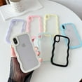 thumbnail image 6 of MYKOMI for iPhone X/Xs Case, Cute Curly Wave Frame Shape Shockproof Soft Compatible with iPhone Case, 6 of 6