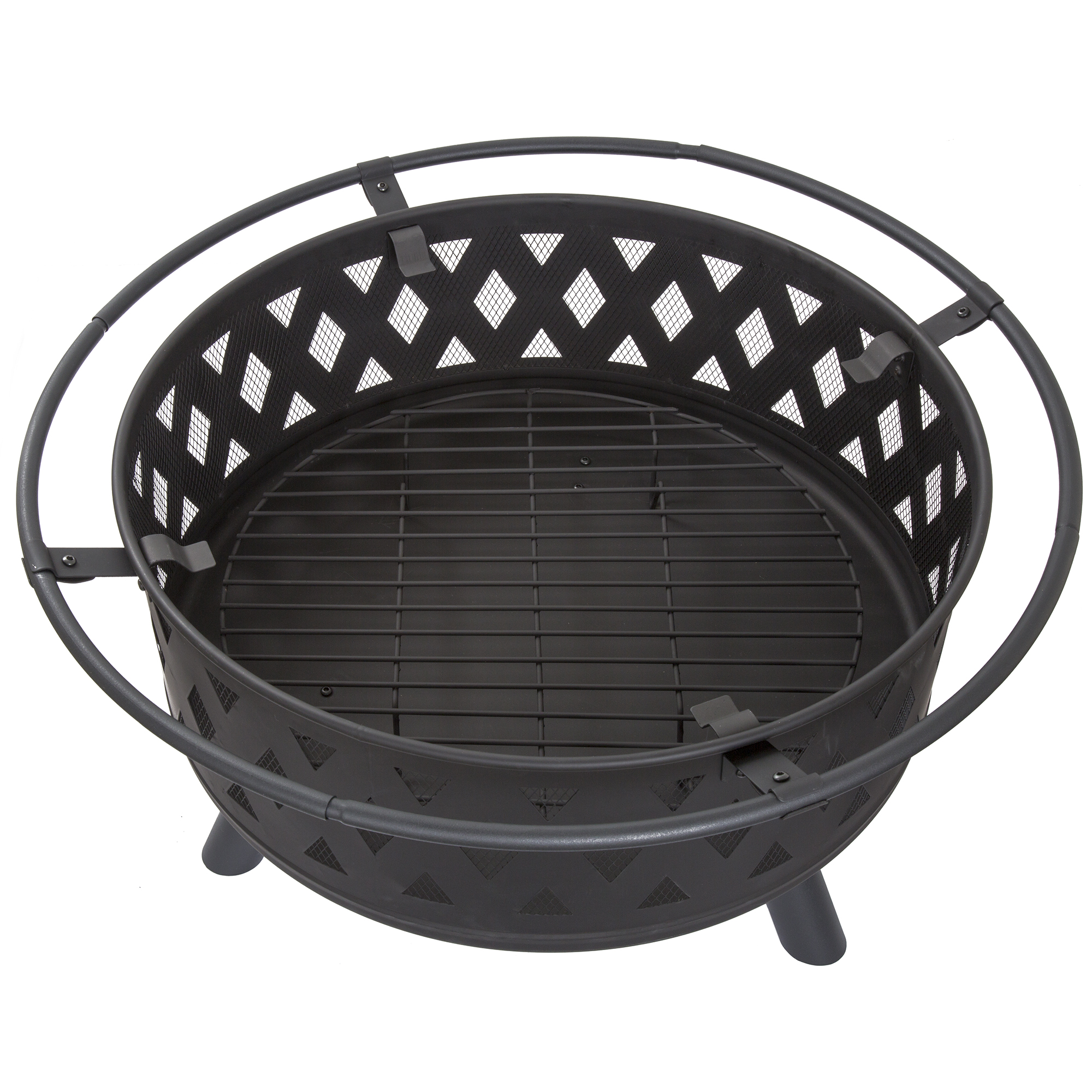 Pure Garden 32-Inch Outdoor Wood Burning Fire Pit with PVC Cover (Black) - image 3 of 10