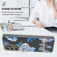 thumbnail image 2 of Allytech Galaxy A53 5G Case Cover, Soft TPU Back Cover with Ring Holder Stand Shockproof Anti-Scratch Slim Fit Bumper Phone Case for Samsung Galaxy A53 5G, Blue Flower, 2 of 4