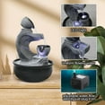 thumbnail image 4 of 15.7-inch High 4-Tier Indoor Tabletop Water Fountain Polyresin Water Fountains - Resin Crafts - Elegant Design - Tabletop Ornament - Ideal for Desktop Home Office Living Room Gifts, 4 of 6