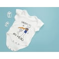 thumbnail image 5 of Daddy Is My Hero Fathers Day Baby Boy Girl Outfit New Dad Gifts I Love Papa Infant Bodysuit 12M (6-12M) Gray Stripes, 5 of 5