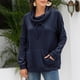 thumbnail image 2 of Blusa superior de felpa con cuello de pila de Cachemira suelta de manga larga para mujer Fridja  ghj987+4742, 2 of 7
