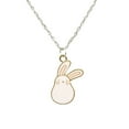thumbnail image 1 of Cute Cartoon zanahoria blanca conejo de aleación de goteo collar de aceite de estilo universitario pequeño colgante de pareja, 1 of 5