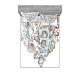 thumbnail image 2 of Ambesonne Nautical Fitted Sheet & Pillow Sham Set, Scallop Starfish Whelk, Twin, Brown Warm Taupe Teal, 2 of 3