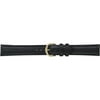 Timex Men's 18mm Padded Genuine-Leather Replacement Watch Band, Black