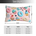 thumbnail image 2 of Fotbe Cupcakes and Donuts Funda de Almohada Decorativa Estilo Occidental, Lujo en Algodón, Fundas para Almohadas King, Cojín Estampado para Decoración del Hogar-16"x24", 2 of 6